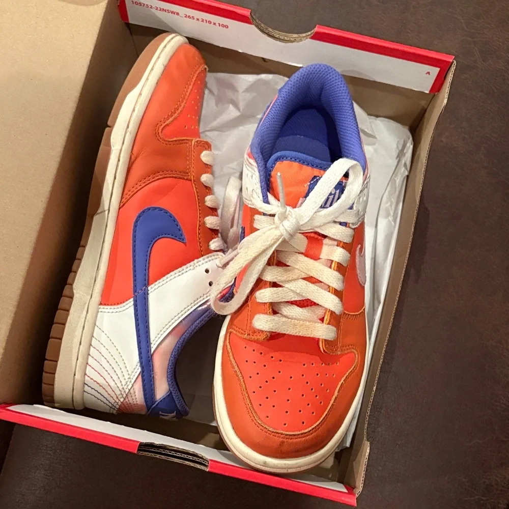 Nike Orange and Blue Sneakers